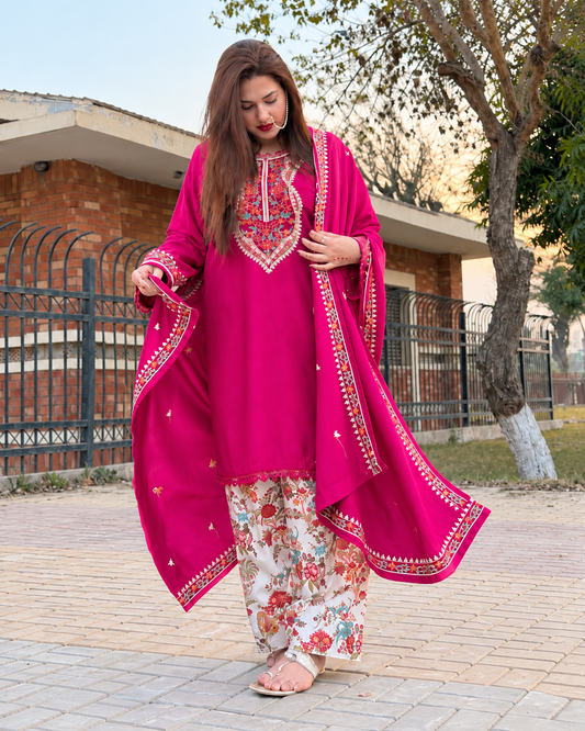 Premium_Dhanak_3PC_embroidered_suit_front_view