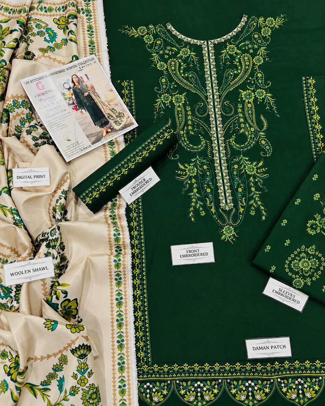 Charizma Dhanak 3-Piece Embroidered Suit – Winter 2026