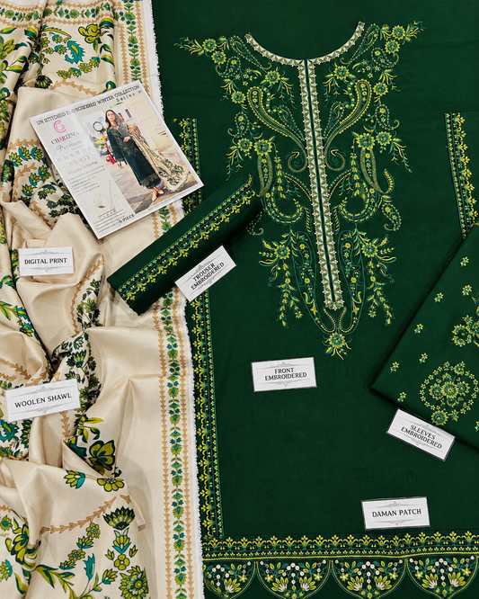 Charizma Dhanak 3-Piece Embroidered Suit – Winter 2026